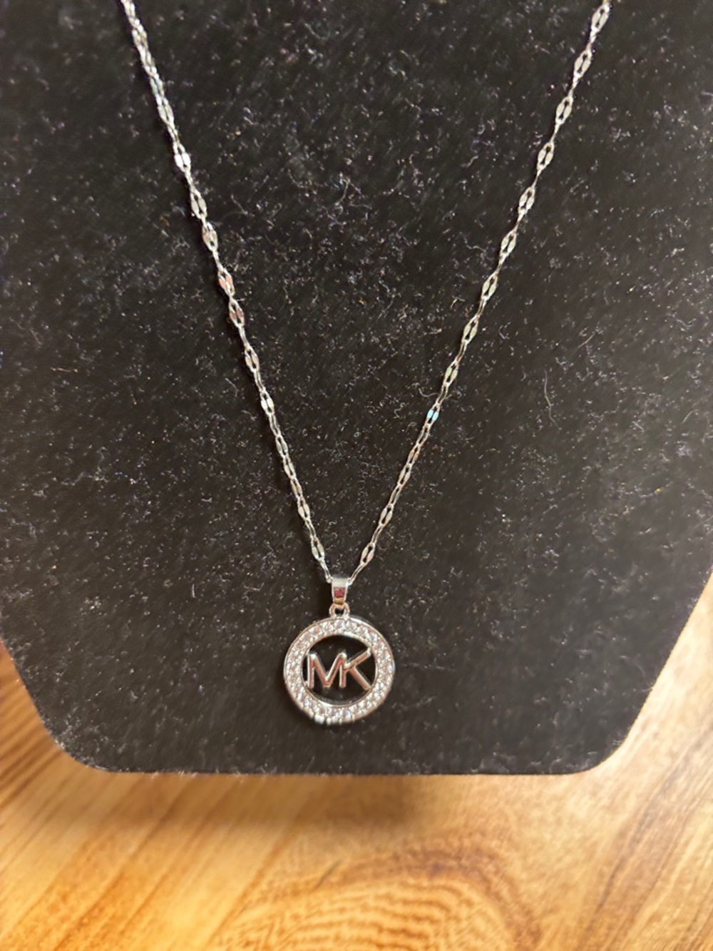 Michael Kors Silver pendant stainless steel necklace